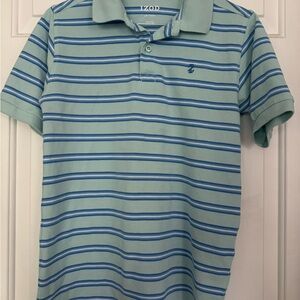 Izod Polo Shirt with Blue and White Stripes